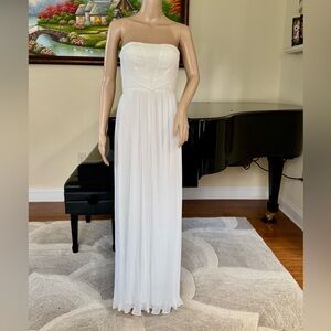 Aidan Mattox Lace Pleated Dress